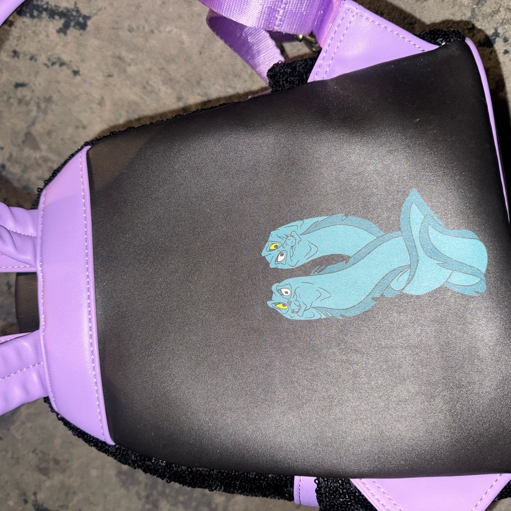 Loungefly Disney Ursula Sequin Backpack - Black and Lavender - Picture 5 of 5